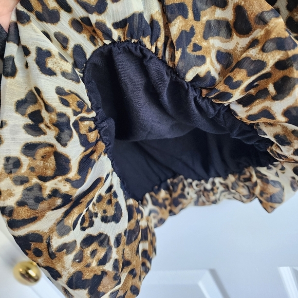 Fervante Glam Party  leopard print with sequined flowers SZ 46 - Picture 7 of 7